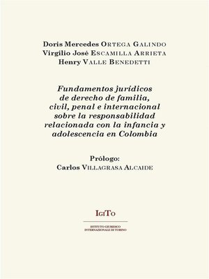 cover image of Fundamentos jurídicos de derecho de familia, civil, penal e internacional sobre la responsabilidad relacionada con la infancia y adolescencia en Colombia